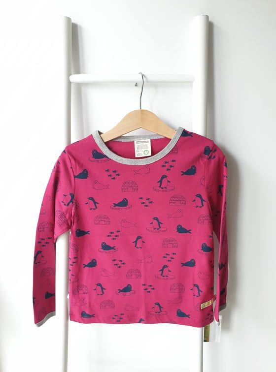 Camiseta berry L+P pingüinos