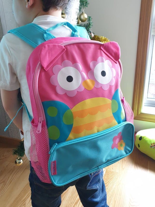 Mochila rosa con forma de Búho de 26,5x32cm