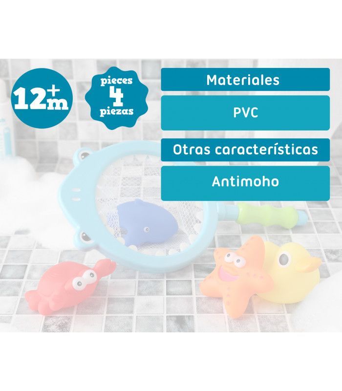 Juego para el baño pesca de animalitos Kiokids - Imagen 5