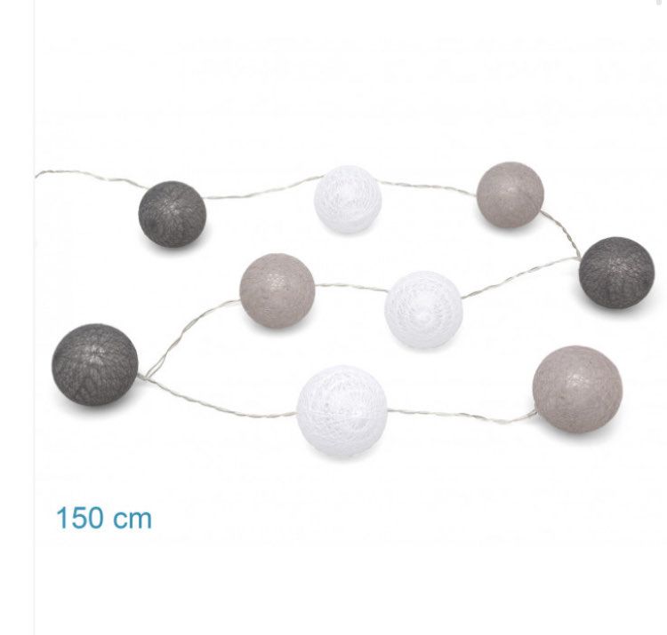 Guirnalda led decorativa gris 150cm Kiokids