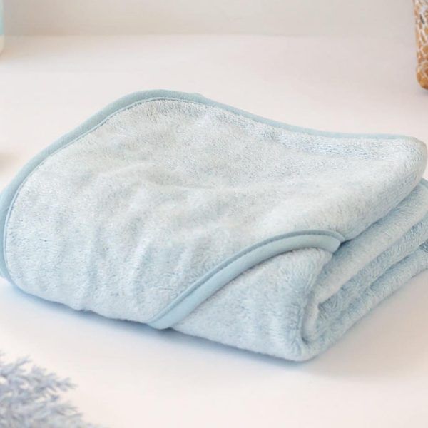 Capa de baño bebé bambú azul Kiokids