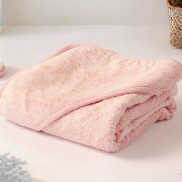 Capa de baño bebé bambú rosa Kiokids