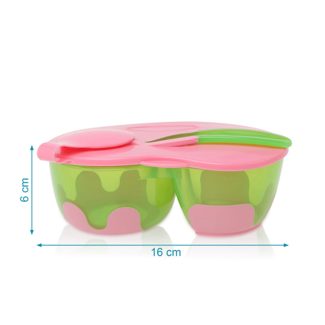 Tazón almacenamiento doble rosa - Imagen 3