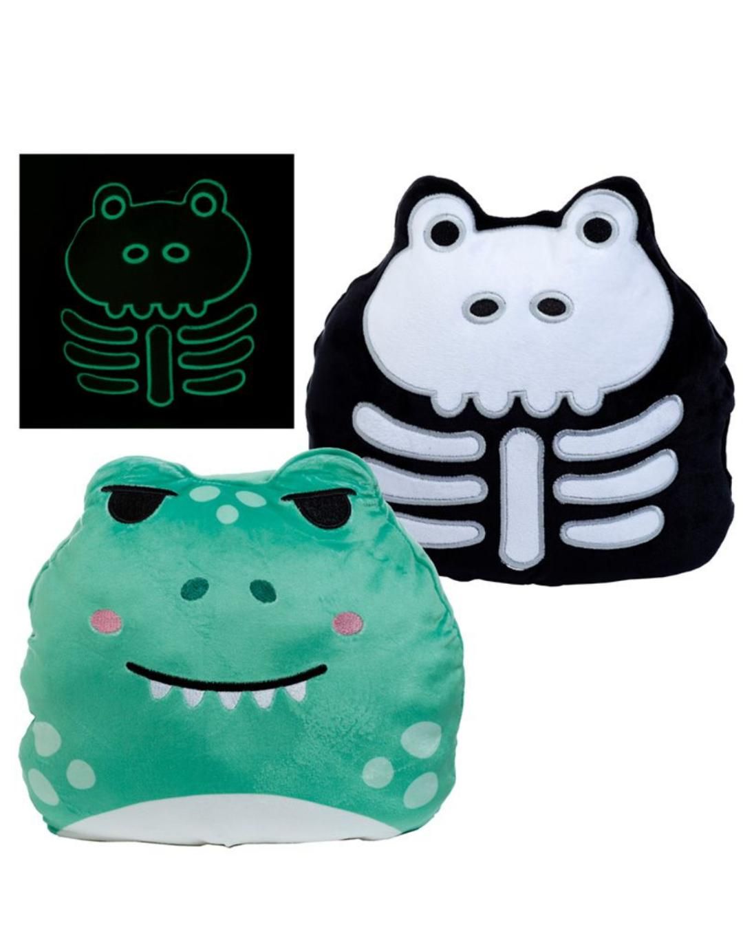 Cojín de peluche reversible Dinosaurio